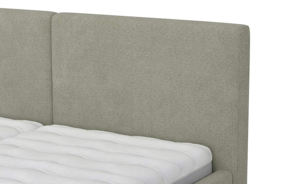 POSTEĽ EMILY - čierna/zelená, Konventionell, kompozitné drevo/textil (180/200cm) - Premium Living
