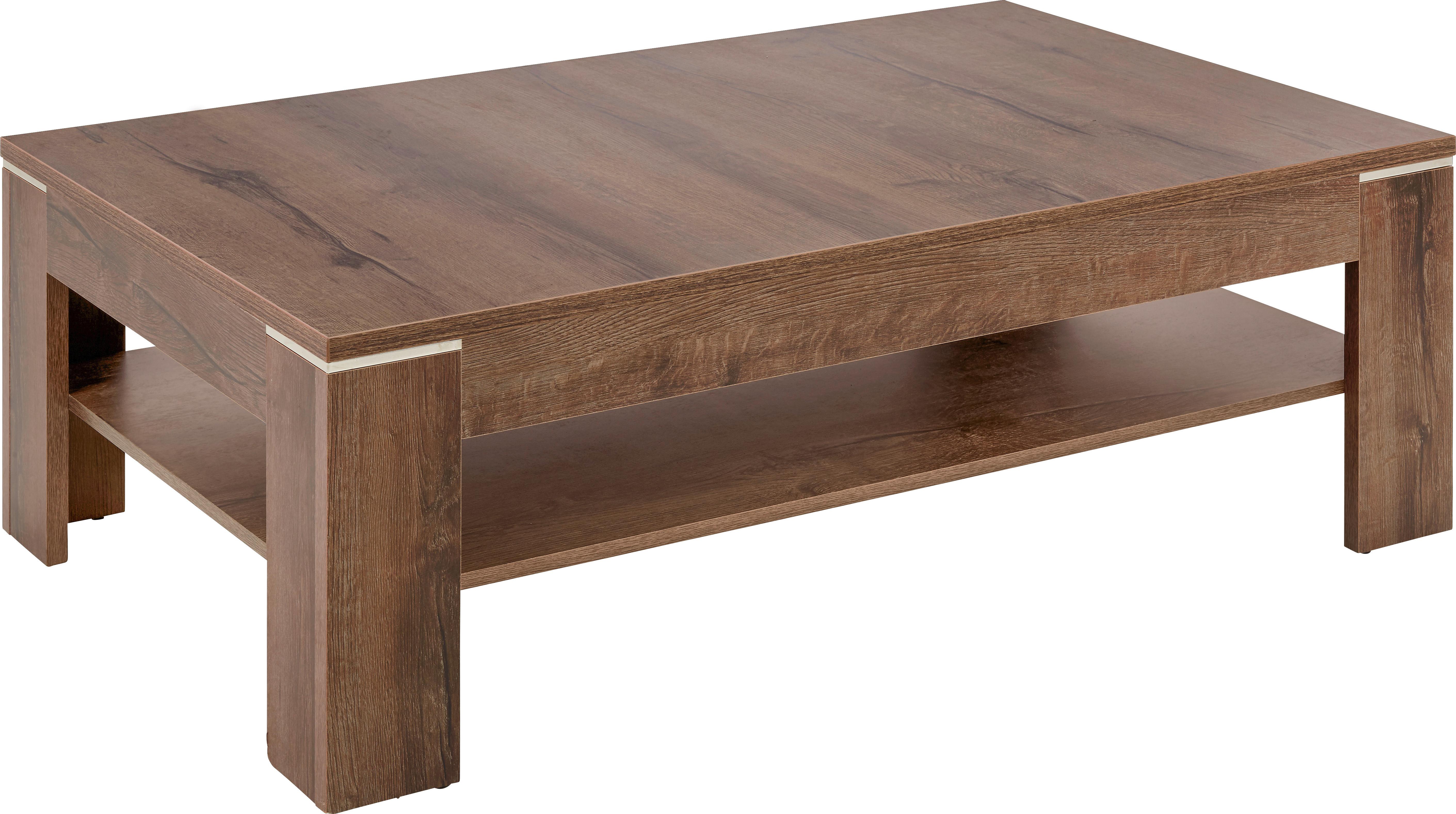 Konferenčný Stolík Tokio/lacjum - farby dubu/bahenná hnedá, Moderný, kov/kompozitné drevo (120/43/75cm) - Based