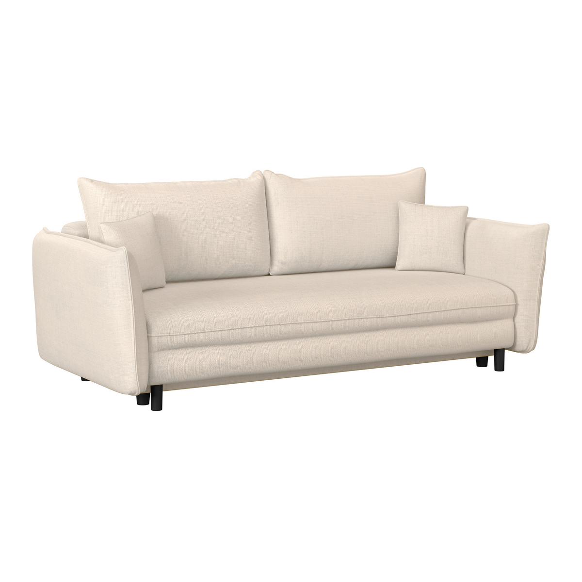 Schlafsofa Kairo Beige, Lf: ca. 190x150cm - Beige/Schwarz, ROMANTIK / LANDHAUS, Holz/Kunststoff (230/90/115cm) - James Wood
