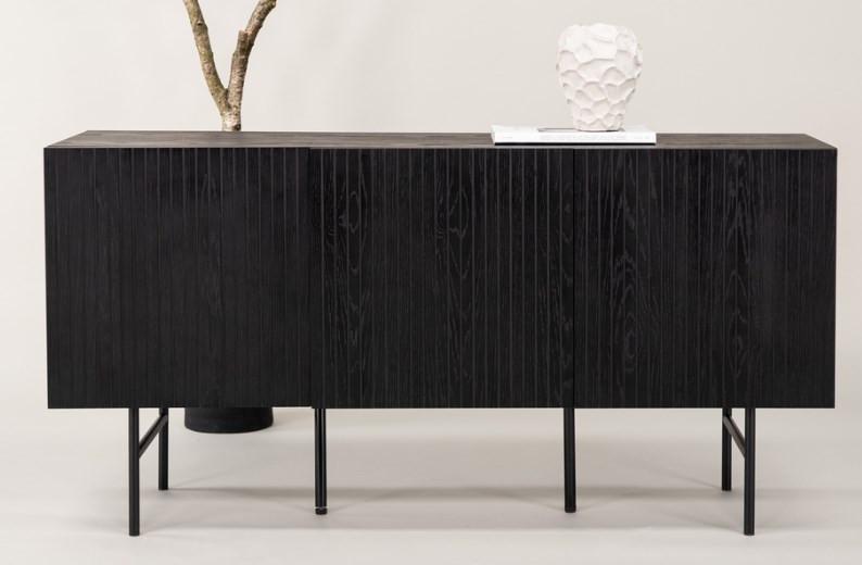 Sideboard Björkön - Schwarz, Design, Holzwerkstoff/Metall (150/75/42cm) - Livetastic