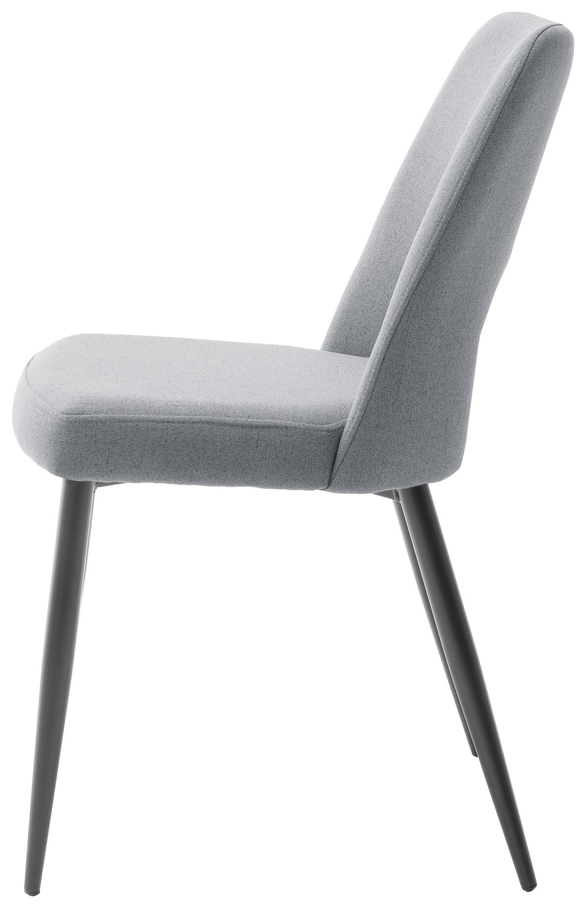 Polsterstuhl Medan Grau - Schwarz/Grau, MODERN, Textil/Metall (45/86/59cm) - MID.YOU