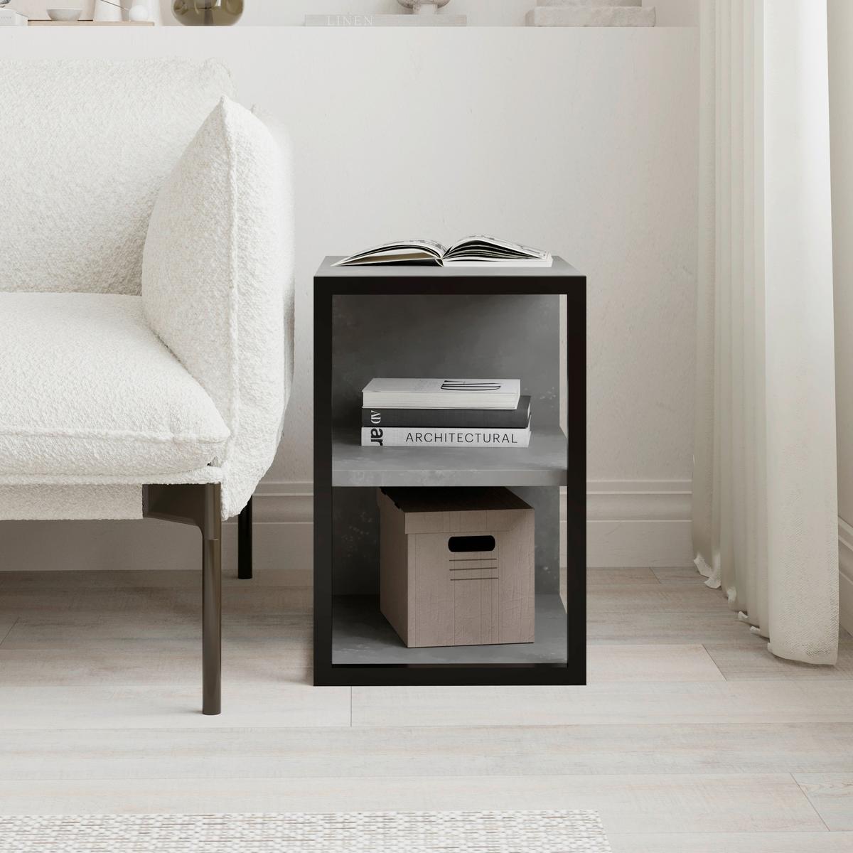 Couchtisch Echo Grau B: 30 Cm - Grau, Design, Holzwerkstoff/Metall (42/30/45cm) - Livetastic