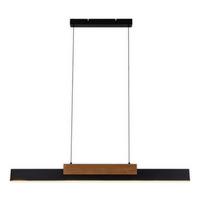 LED-Pendelleuchte 6145814 Wiebke - Eichefarben/Schwarz, Natur, Holz/Metall (120.5/6/150cm) - Näve