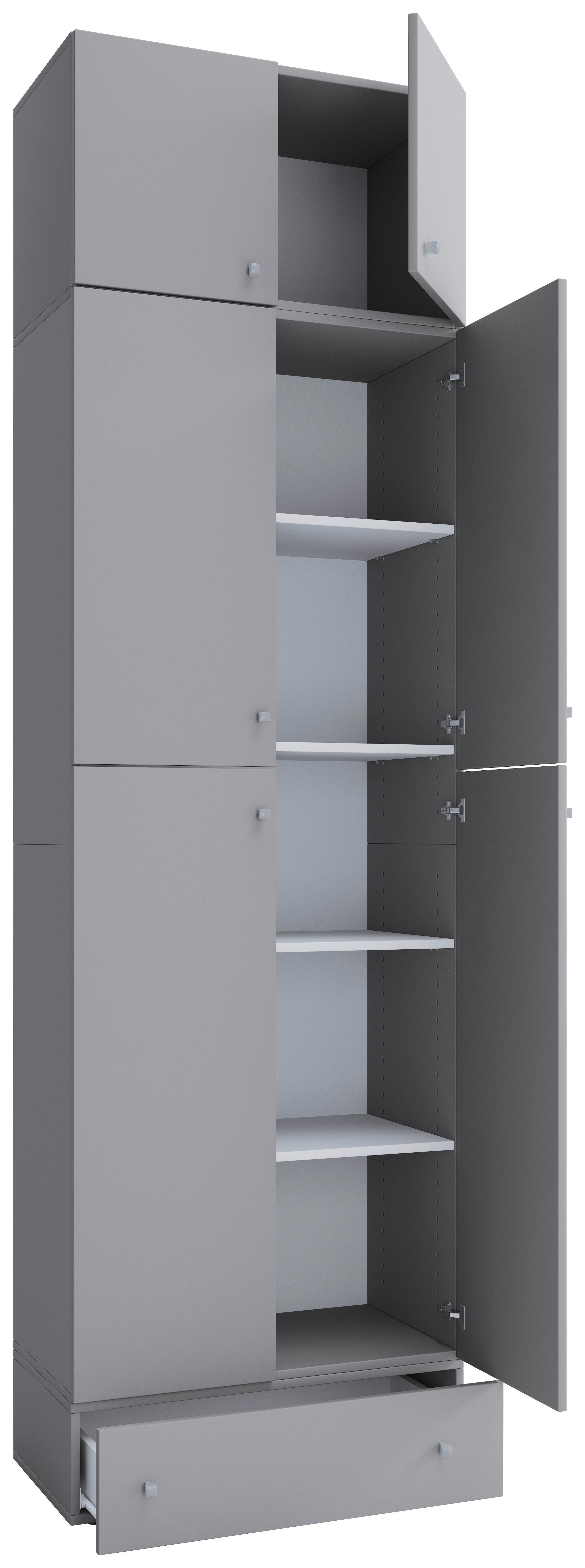 Drehtürenschrank B: 70 Cm Lona Xxl Grau - Grau, MODERN, Holzwerkstoff (70/240/39cm) - MID.YOU