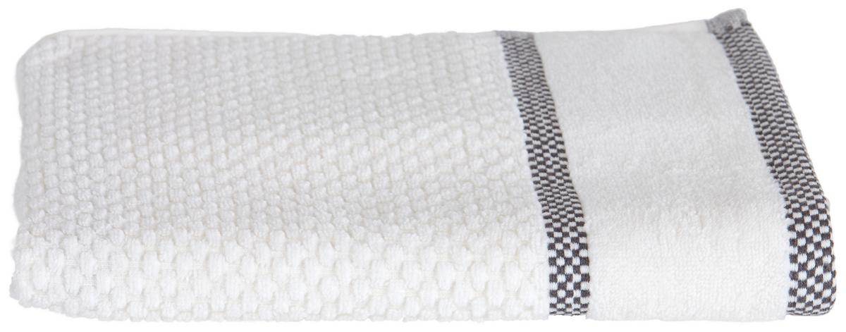 Handtuch Rocky Baumwolle 500 G/m2 Weiß 50x100 Cm - Weiß, ROMANTIK / LANDHAUS, Textil (50/100cm) - James Wood