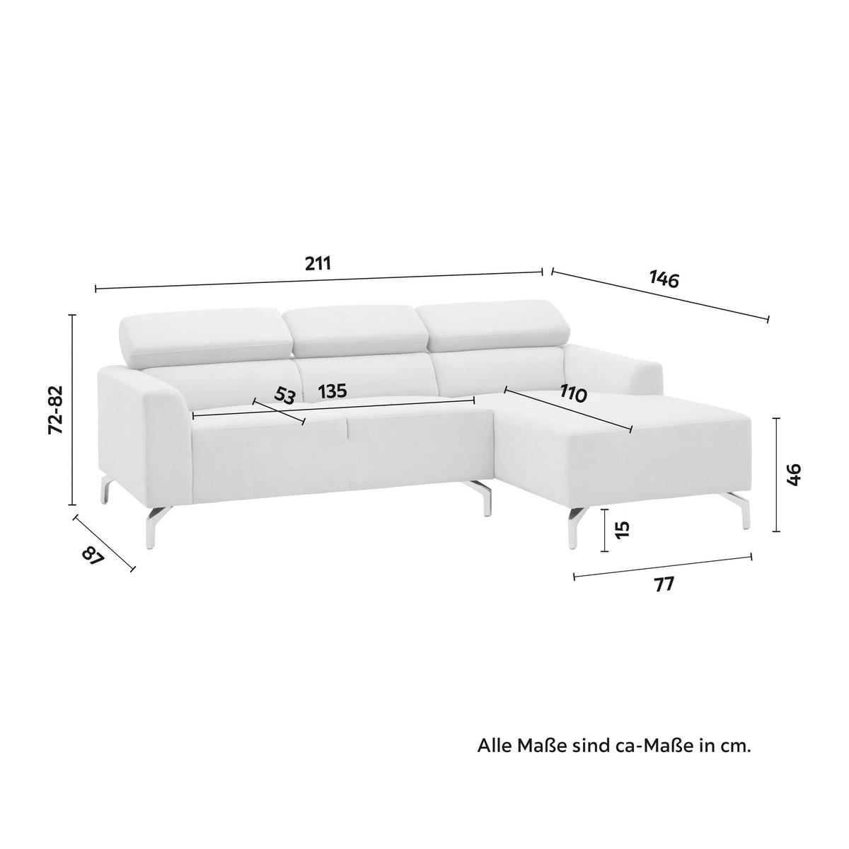 Rohová sedačka FILOU, béžová - světle šedá, Moderní, dřevo/textil (211/82/146cm) - Bessagi Home
