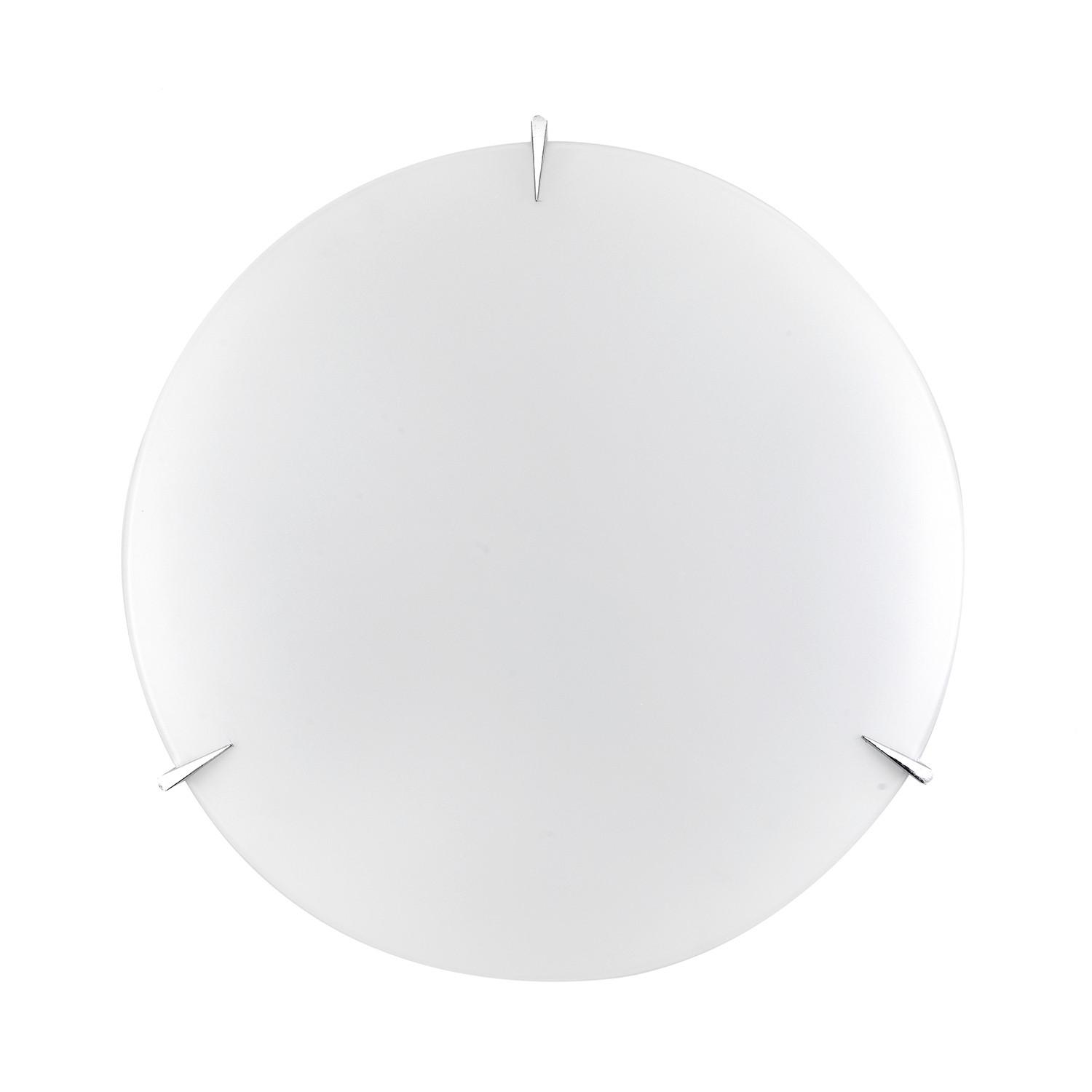 Deckenleuchte 1005/plm - Weiß, KONVENTIONELL, Glas/Metall (40/40/9cm)