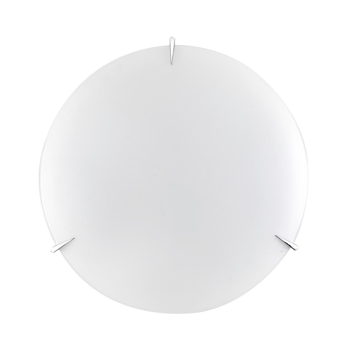 Deckenleuchte 1005/plm - Weiß, KONVENTIONELL, Glas/Metall (40/40/9cm)