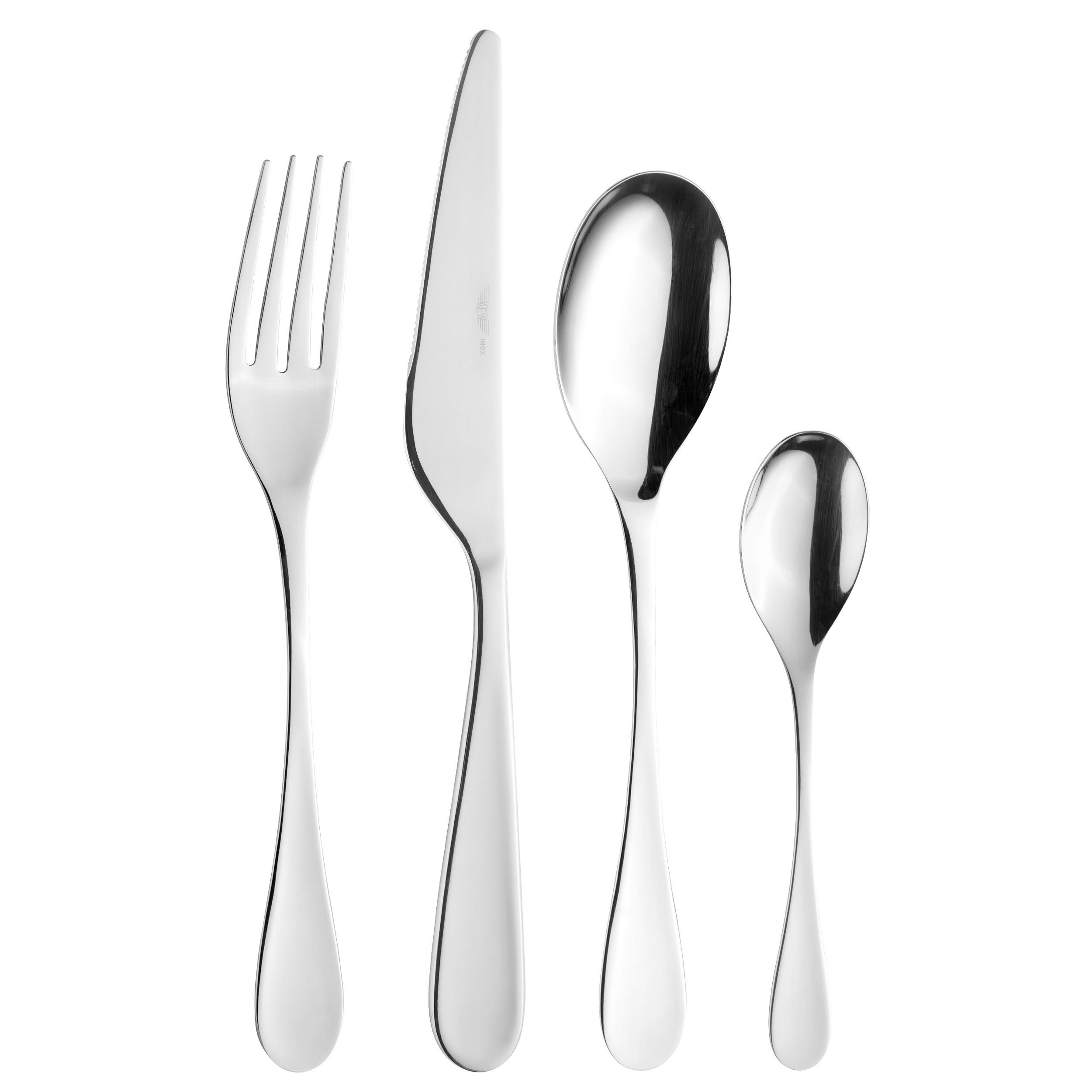 Besteckset Drop Edelstahlfarben - Edelstahlfarben, Basics, Metall (51/27/31cm) - Pintinox