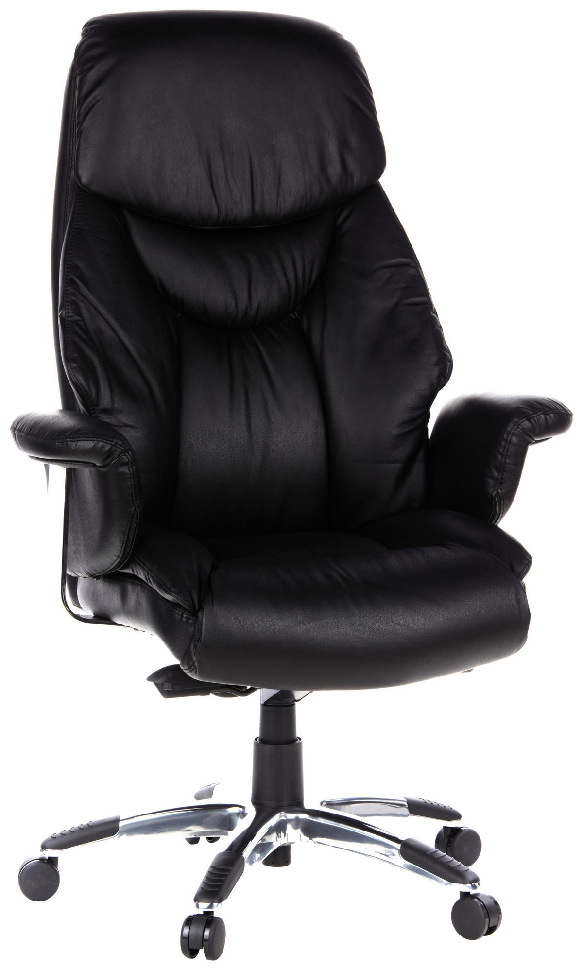 Chefsessel Prado Schwarz - Schwarz, MODERN, Kunststoff/Textil (63/140/52cm) - MID.YOU