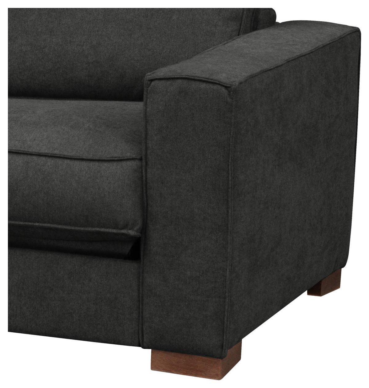 Schlafsofa Texas Anthrazit Webstoff, B: 203 cm - Dunkelbraun/Anthrazit, Design, Textil (203/85/99cm) - MID.YOU