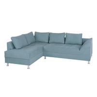 Ecksofa Bern Mintgrün 200x267 Cm - Chromfarben/Schwarz, Design, Holzwerkstoff/Textil (200/267cm) - P & B