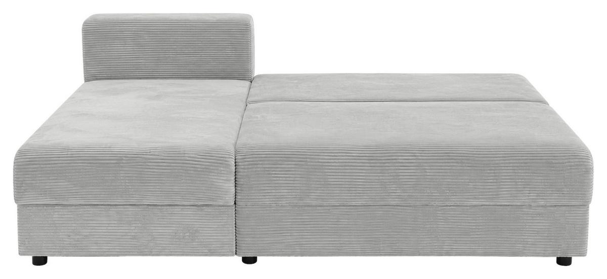 Ecksofa mit Bettfunktion Lima, Grau, 195x140cm - Schwarz/Grau, Trend, Holz/Kunststoff (195/140cm)