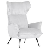 Ohrensessel Lorris - Schwarz/Weiß, KONVENTIONELL, Textil (83/110/92cm) - MID.YOU