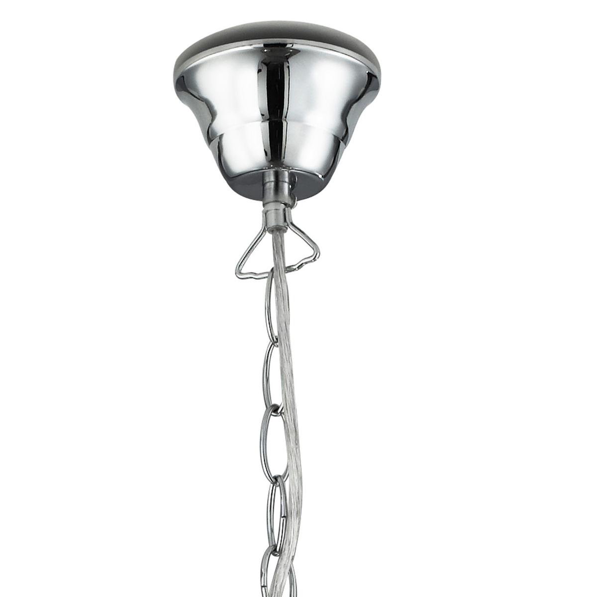 Kronleuchter Marie Therese 5-Flammig, Chromfarben - Chromfarben, KONVENTIONELL, Kunststoff/Metall (55/130cm)