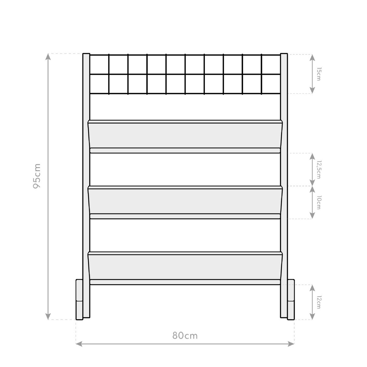 GARTENREGAL KRÄUTERREGAL L - Lärchefarben, Basics, Holz (80/95/50cm)