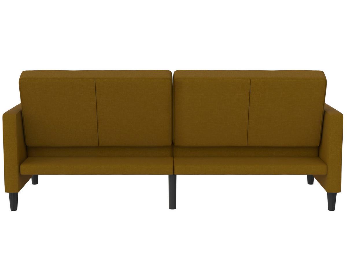 Schlafsofa Palermo Currygelb, mit Schlaffunktion - Currygelb/Schwarz, Basics, Textil (207/86/86cm) - Livetastic