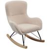 Kinder-Schaukelstuhl Dora Creme B: 55 cm - Creme, Basics, Holz/Textil (55/70/63cm) - Livetastic