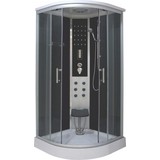 Dampf-duschkabine Relax - Chromfarben/Klar, KONVENTIONELL, Glas/Metall (90/90/215cm)