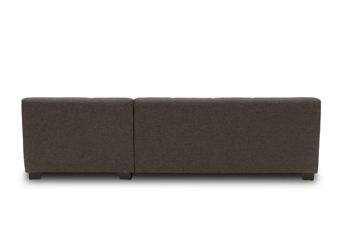 Ecksofa Mit Schlaffunktion Norma Grau Webstoff - Wengefarben/Grau, Design, Textil (268/153cm) - MID.YOU