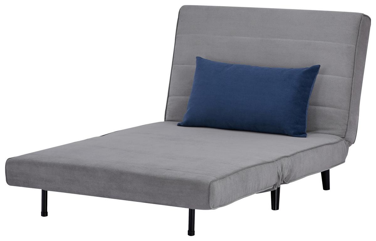 Rozkladacie kreslo SVEN 100, sivá / modrá - čierna/sivá, Modern, drevo/textil (101/81/90cm)