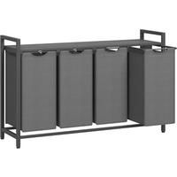 Wäschekorb Luandry Basket - Grau, MODERN, Holzwerkstoff/Metall (116/72/33cm) - MID.YOU