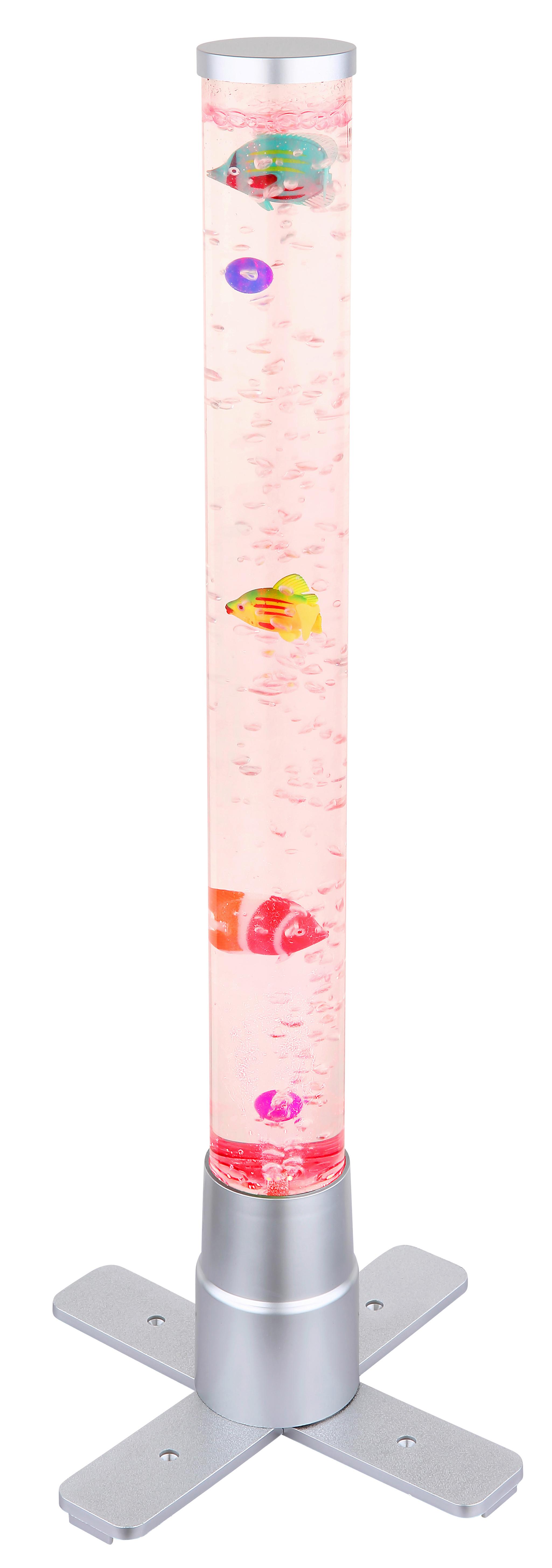 LED-Stehleuchte 9017 - Klar/Silberfarben, Basics, Kunststoff (24.6/24.6/61.1cm) - Globo