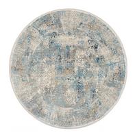 Webteppich Avignon Multicolor Rund Ø 200 Cm - Blau/Grau, Design, Textil (200cm) - Dieter Knoll