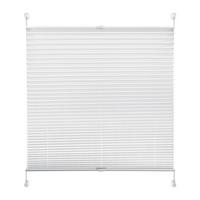 Plissee Solid Crash Weiß B: 75 cm, ohne Bohren/Verspannt - Weiß, Basics, Kunststoff/Textil (75/130cm)