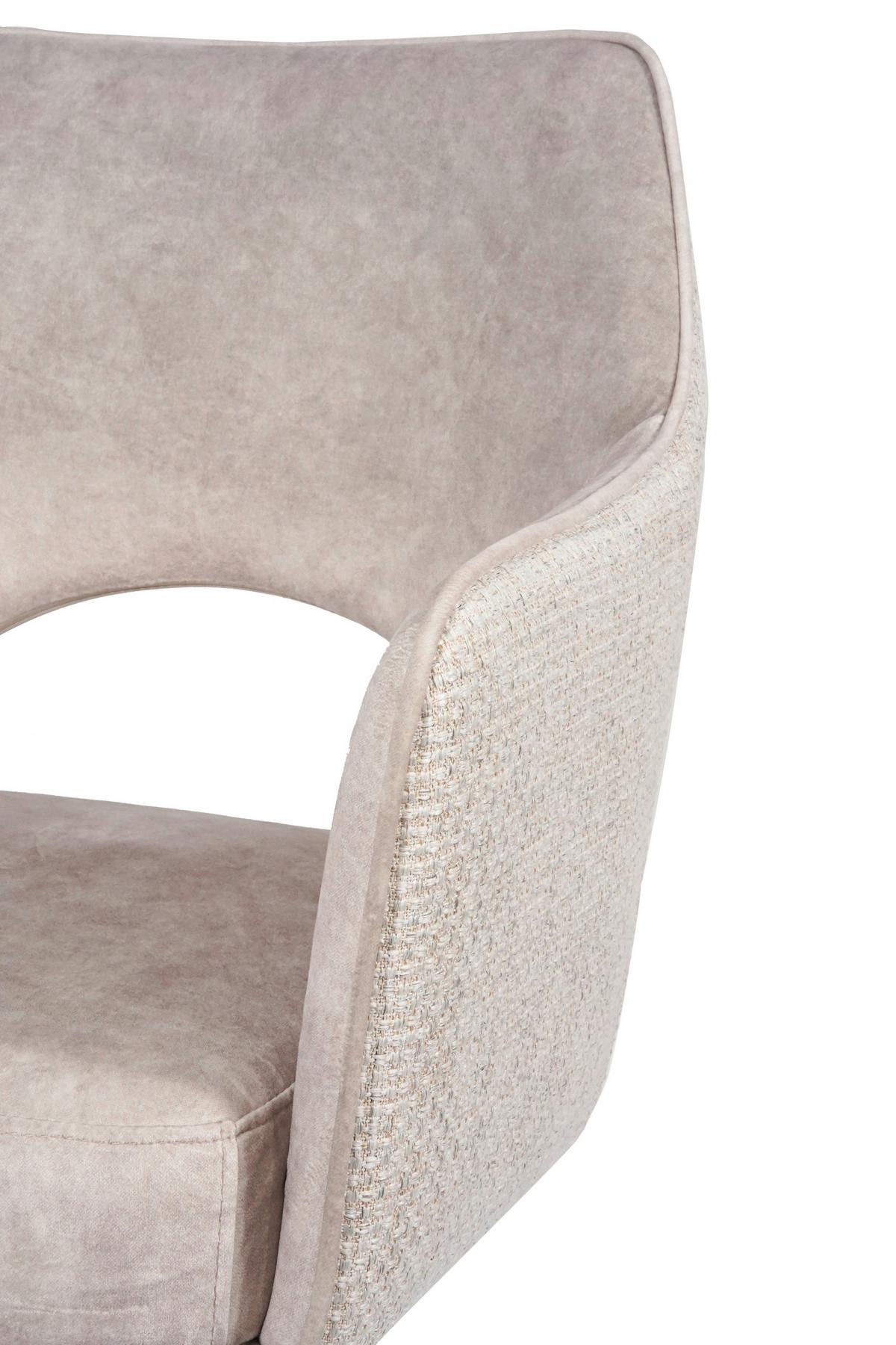 STOLIČKA S PODRÚČKAMI VALLETTA - čierna/krémová, Konventionell, kov/textil (64/85/61cm) - Best Price