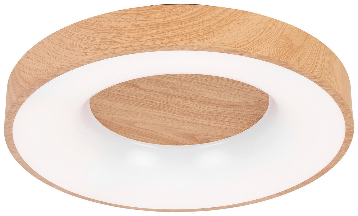 Stropné LED svietidlo LUZIA - čierna/farba duba, Modern, kov/plast (40/10cm) - Mömax