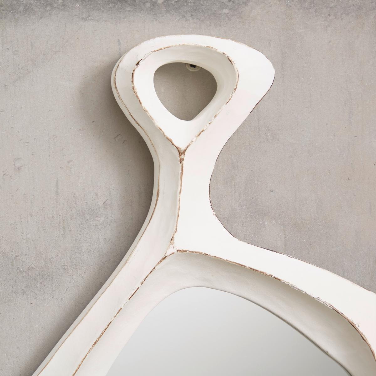 Dekospiegel Florecio 26x29 cm Weißer Rahmen - Weiß, Basics, Glas/Holzwerkstoff (26/29/2,5cm) - Luca Bessoni