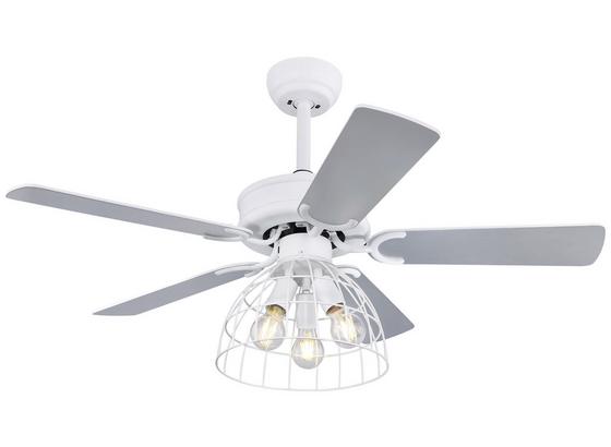 Deckenventilator Sallie B: 106 cm Weiß - Weiß/Grau, Basics, Holz/Metall (106/58cm) Deckenventilator Sallie B: 106 cm Weiß - Weiß/Grau, Basics, Holz/Metall (106/58cm)