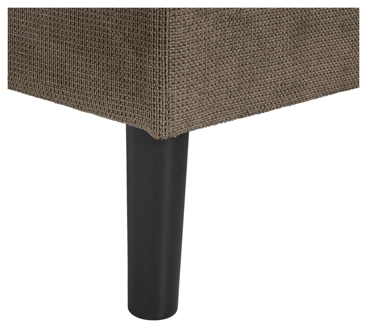 Ecksofa Boston, Braun S: 231x157 cm - Schwarz/Braun, KONVENTIONELL, Textil (231/157cm) - P & B