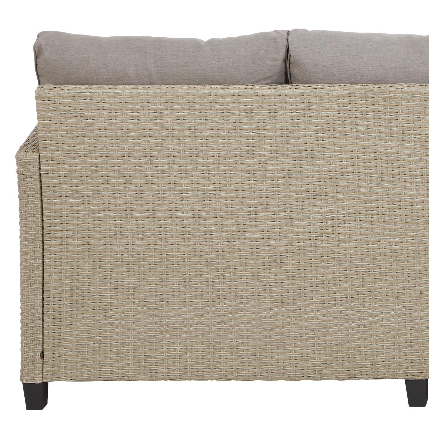 Loungegarnitur 6-Teilig Porto II aus Kunststoff mit Kissen - Hellgrau/Braun, MODERN, Kunststoff/Textil (232/175cm) - Luca Bessoni