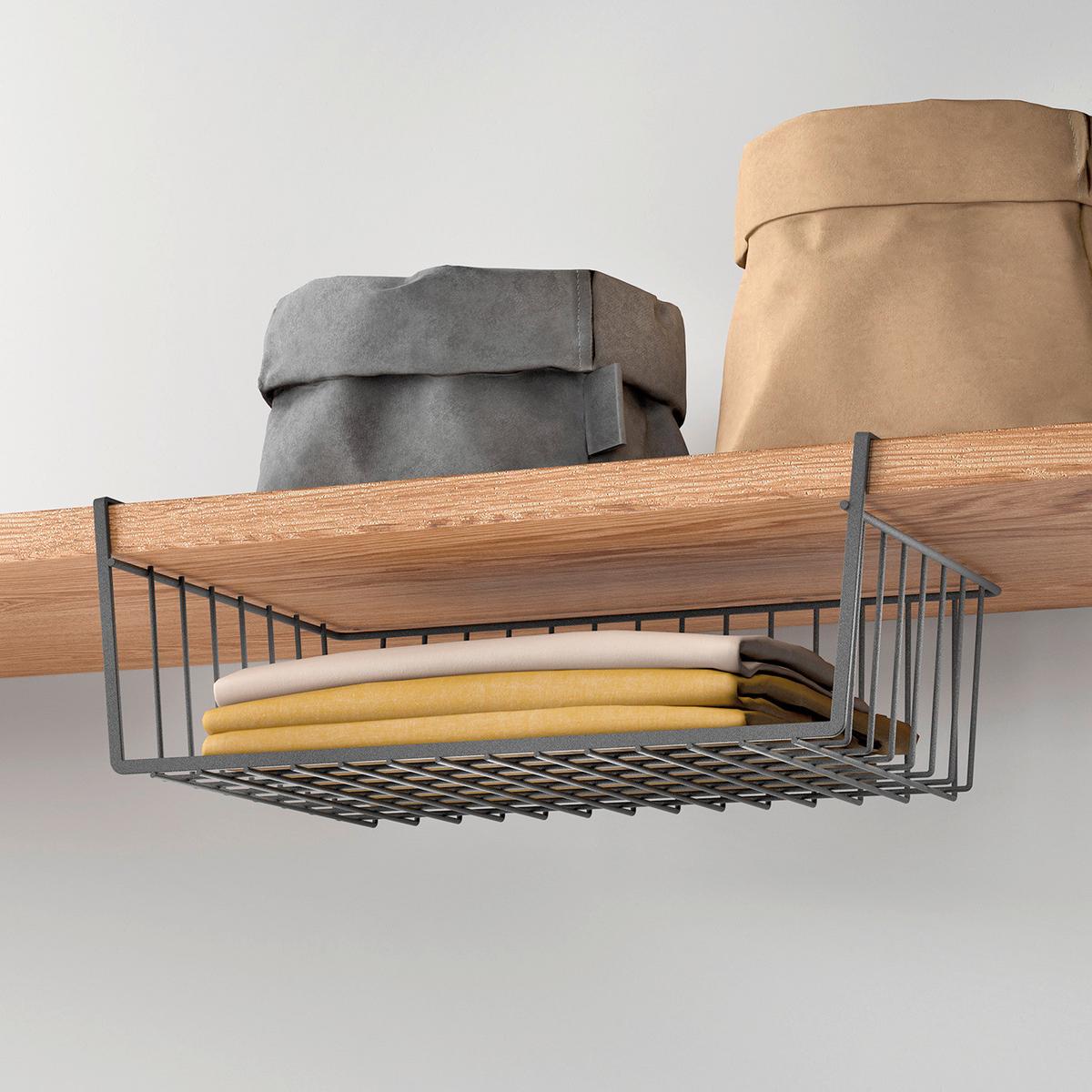 Universalablage Kanguro Lava BxHxT: ca. 40x26x14 cm - Schwarz, Basics, Metall (40/26/14cm) - Metaltex