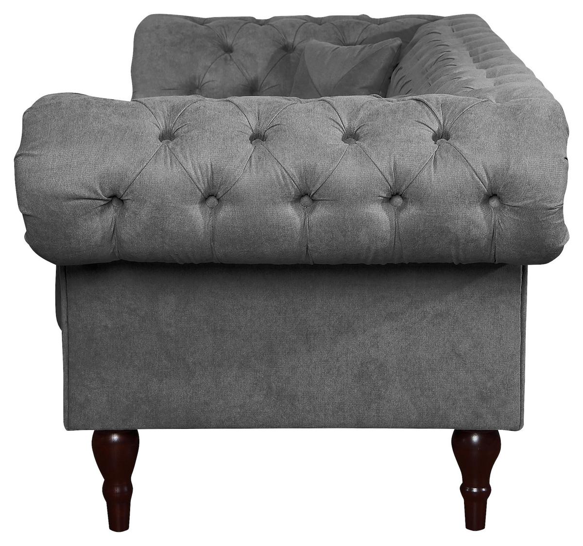 3-Sitzer-Sofa Preston Grau B: 232 cm - Braun/Grau, Design, Textil (232/79/97cm) - Livetastic