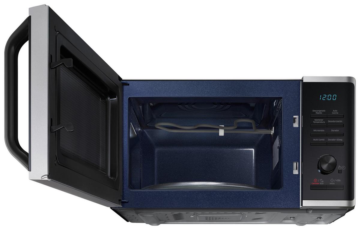 Mikrowelle Schwarz/Silberfarben 1250w - Silberfarben/Schwarz, Basics, Keramik/Kunststoff (49/27,5/39cm) - Samsung