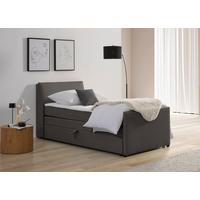 Boxspringbett Mit Bettkasten Nida 120x200 Cm Graphitfarben - Graphitfarben/Schwarz, MODERN, Holz/Textil (120/200cm) - MID.YOU