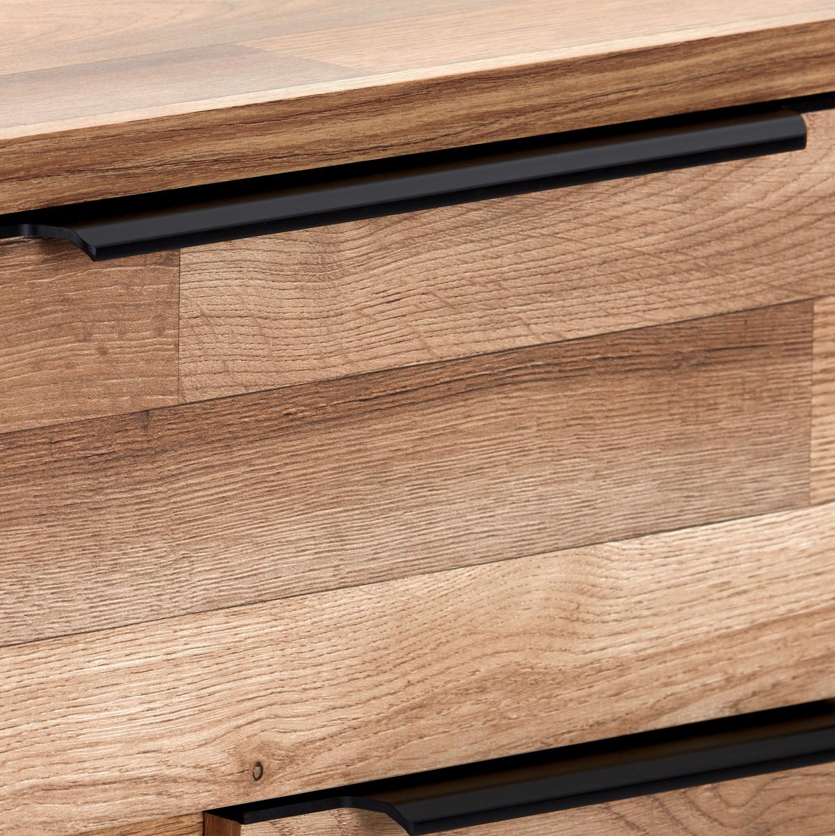Komód James 150/82 Cm - grafitszürke/tölgyfa, Konventionell, faalapú anyag (150/82,2/38cm) - James Wood