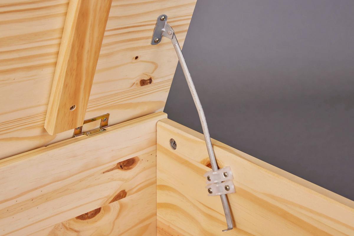 Truhe Emel B: 89 Cm Echtholz - Naturfarben, Basics, Holz (89/53/47cm) - MID.YOU