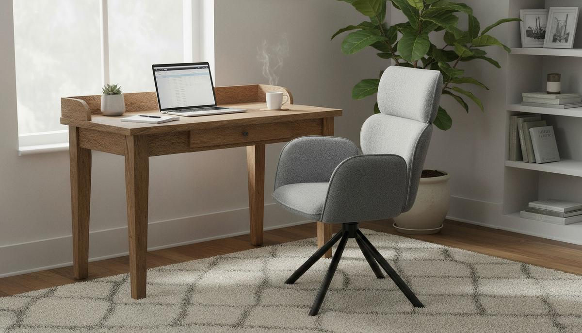 Armlehnstuhl Edda Leinenopitk Dunkelgrau B: 59cm - Dunkelgrau/Schwarz, KONVENTIONELL, Textil/Metall (59/93/61cm)