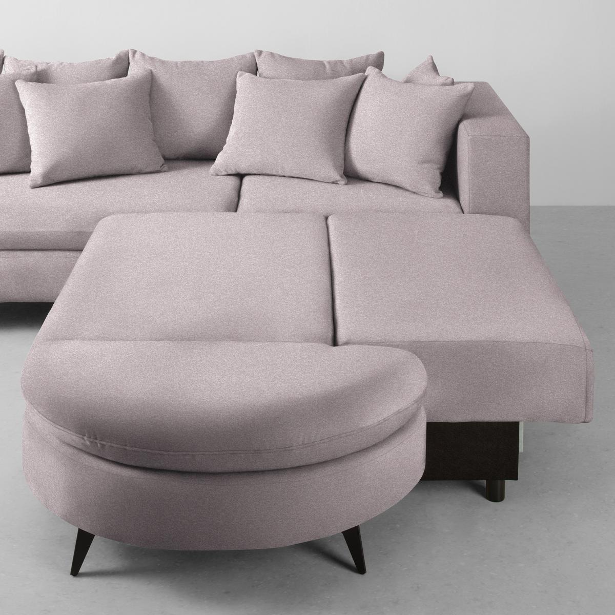 Rohová sedačka AXEL, pravá, šeříková tkanina - černá/šeříková, Moderní, kov/textil (291/250cm) - Mömax