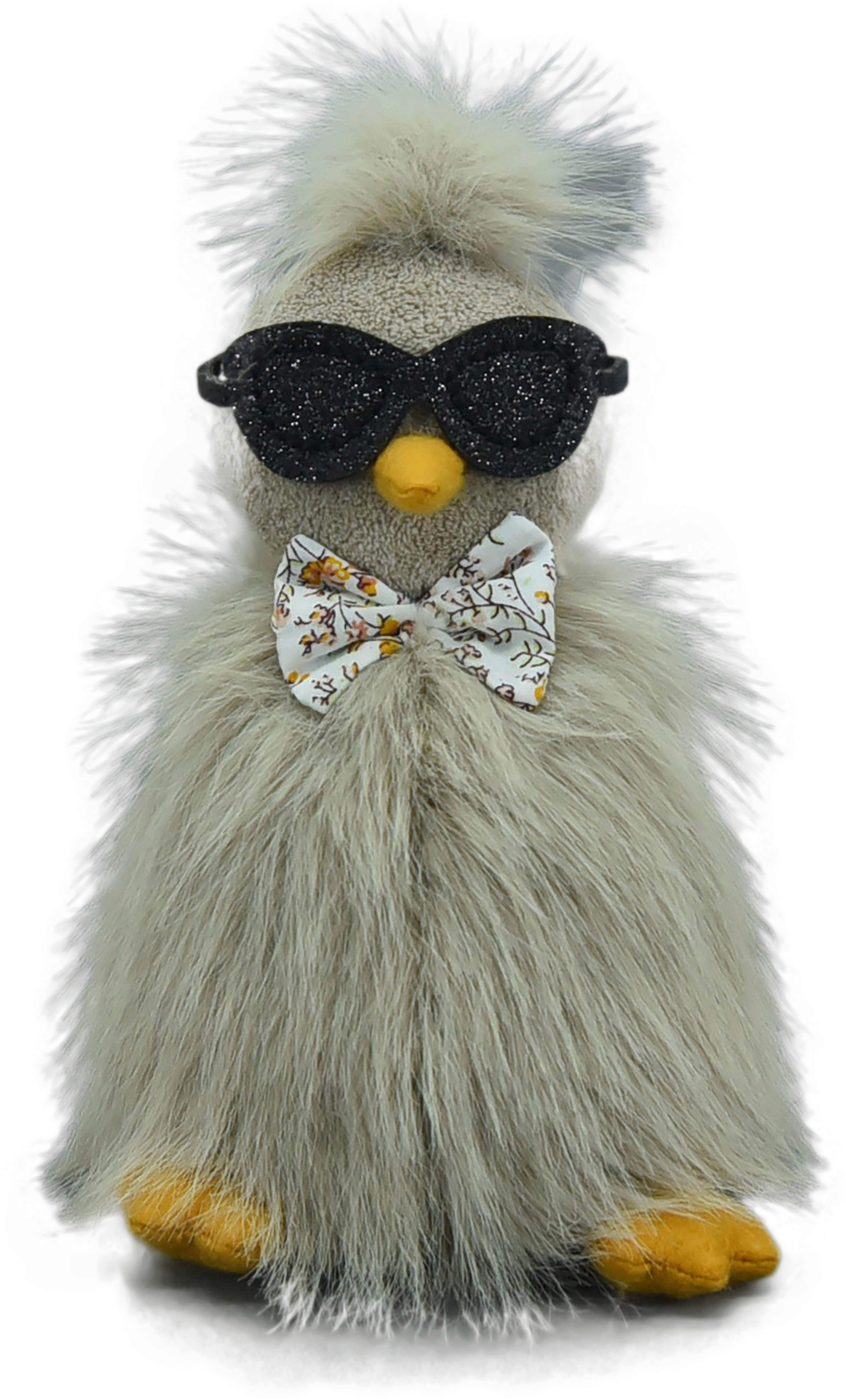 Dekohuhn Hildegard - Gelb/Schwarz, KONVENTIONELL, Textil (9/11/18cm) - Luca Bessoni