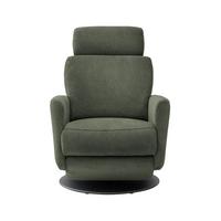 Relaxsessel Centrale T: 87-154 cm, Dunkelgrün - Dunkelgrün/Schwarz, MODERN, Textil (77/105/87-154cm) - Livetastic