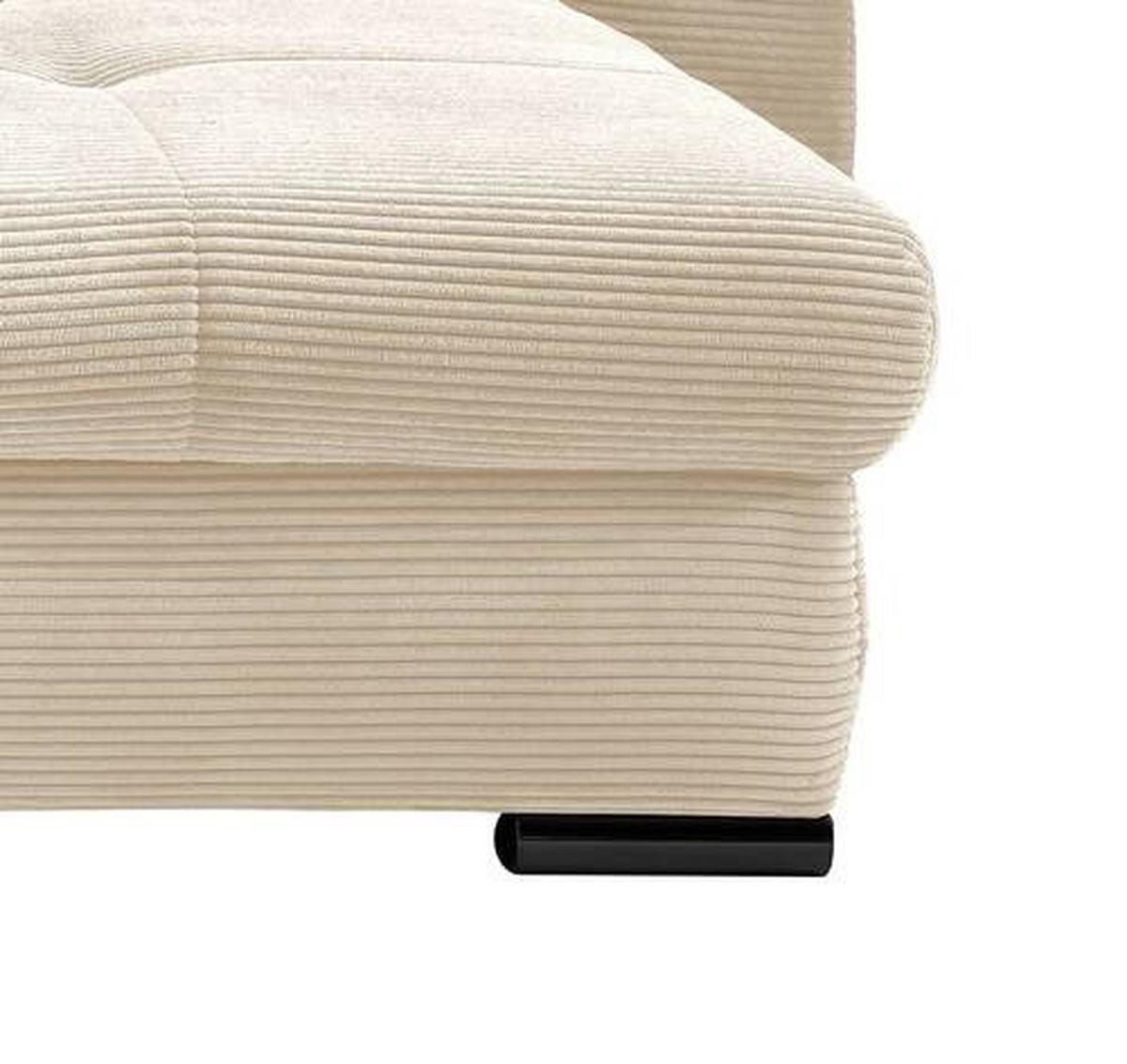 Ecksofa Federico Beige S: 302/188 cm - Beige/Schwarz, MODERN, Holz/Textil (302/188cm) - MID.YOU