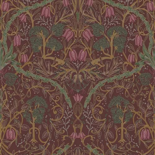 Vliestapete Blume Bordeaux B: 52 cm - Bordeaux, Basics, Papier/Kunststoff (52/1000cm)
