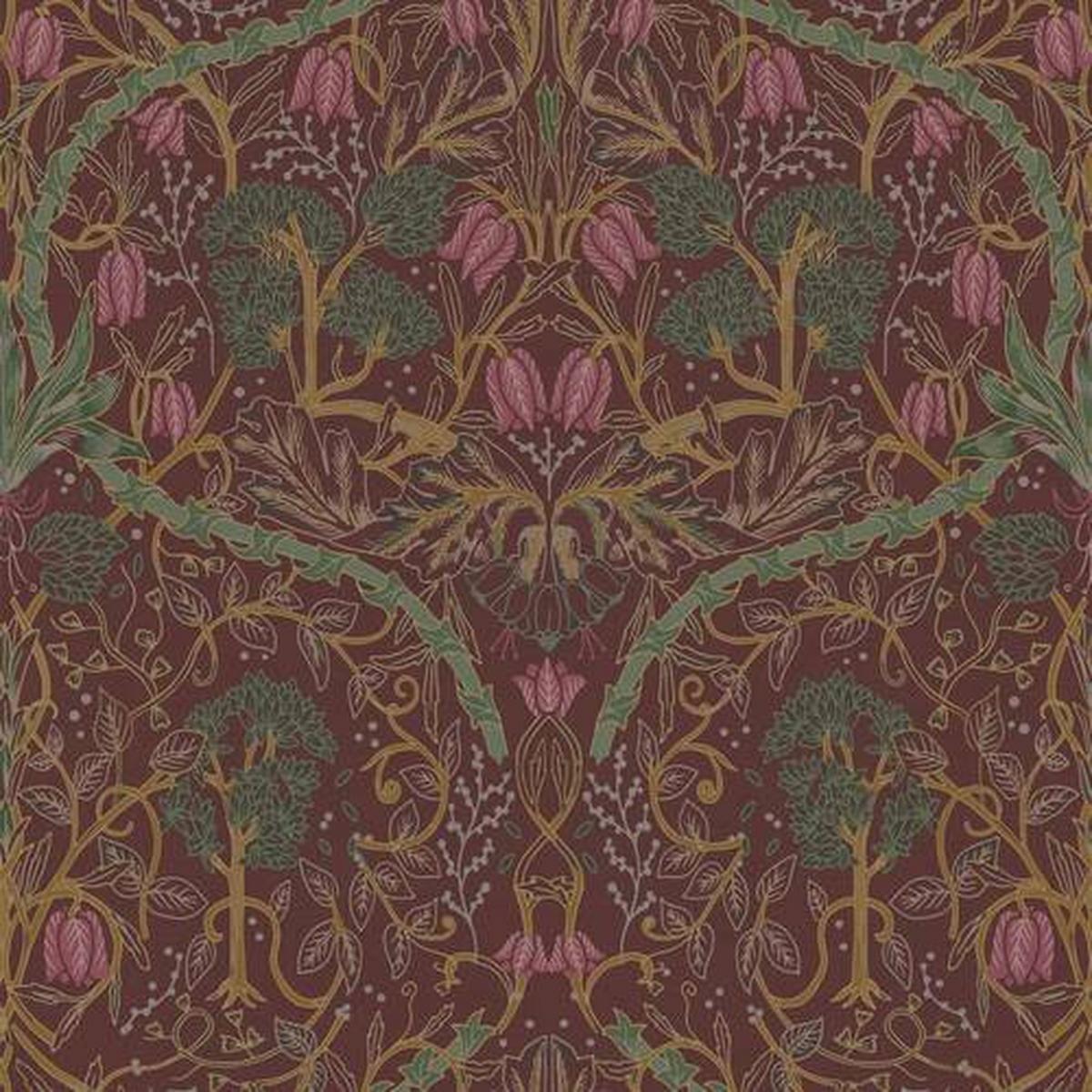 Vliestapete Blume Bordeaux B: 52 cm - Bordeaux, Basics, Papier/Kunststoff (52/1000cm)