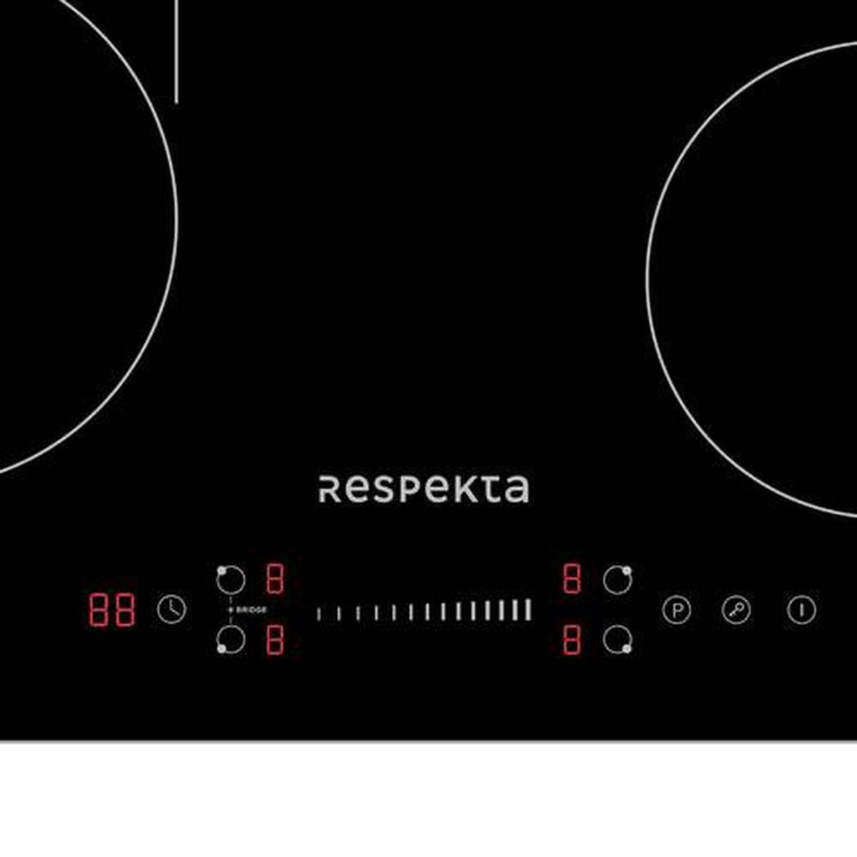 Induktionskochfeld Respekta km6600ib-28 - Schwarz, Trend, Glas/Metall (59/6/52cm) - Respekta