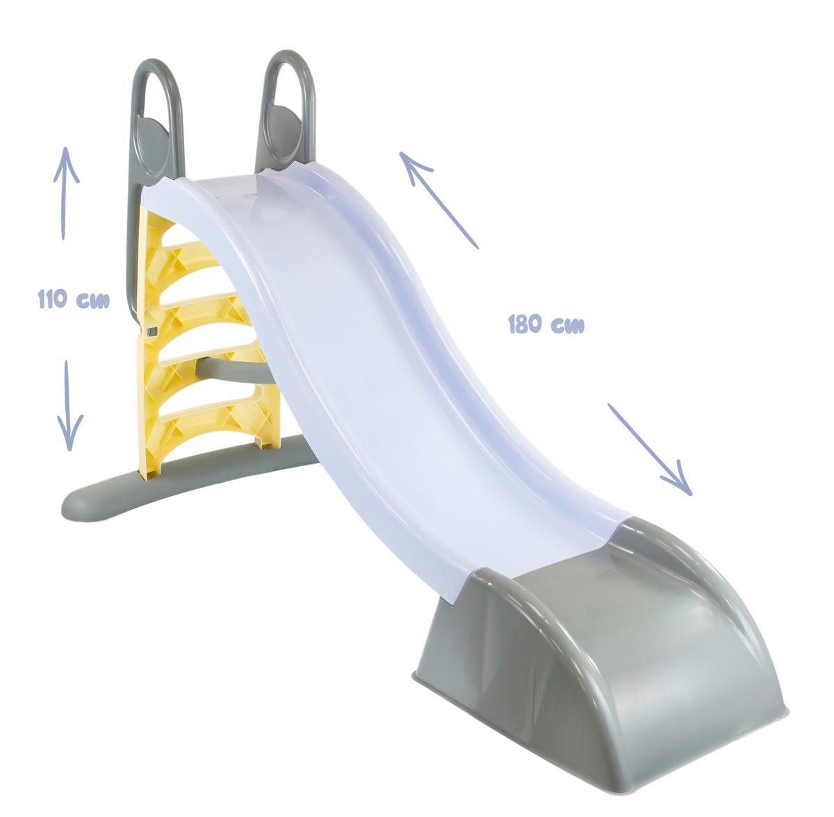Dětská skluzavka LARGE SLIDE - světle modrá, Konvenční, plast (84,5/110/182cm)